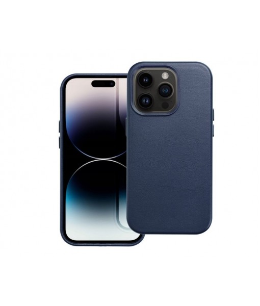 Husa iPhone 15 Pro, Leather Cu Functie Magsafe, Albastru